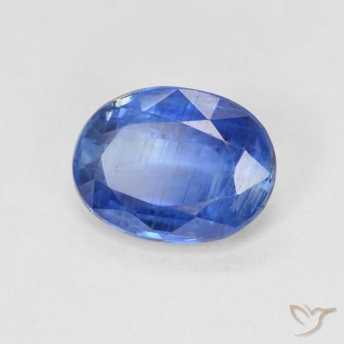 Cianita Azul oscuro natural de 1.55 ct, Ovalada, SI