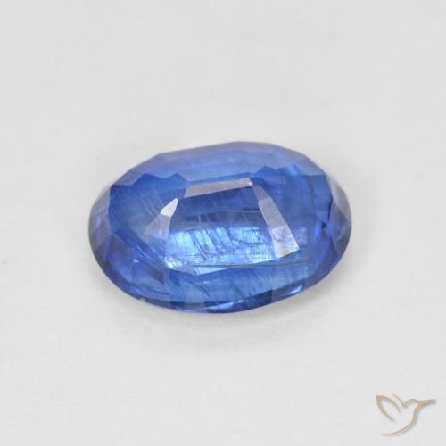 Cianita Azul oscuro natural de 1.55 ct, Ovalada, SI