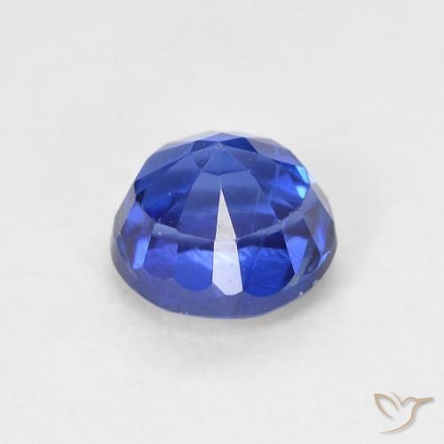 Cianita Azul marino natural de 0.80 ct, Redondo, VS