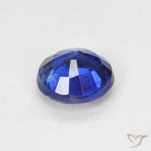 Cianita Azul marino natural de 0.66 ct, Redondo, VS