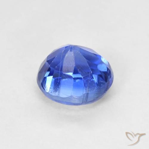 Cianita Azul oscuro natural de 0.78 ct, Redondo, VS-SI