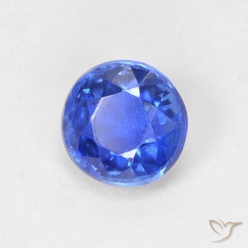 Cianita Azul oscuro natural de 0.73 ct, Redondo, VS-SI