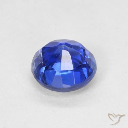 Cianita Azul oscuro natural de 0.73 ct, Redondo, VS-SI