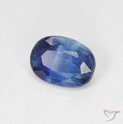 Cianita Azul oscuro natural de 1.63 ct, Ovalada, SI