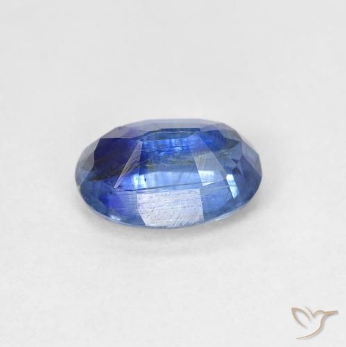 Cianita Azul oscuro natural de 1.63 ct, Ovalada, SI