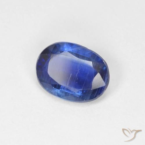 Cianita Azul oscuro natural de 1.36 ct, Ovalada, SI