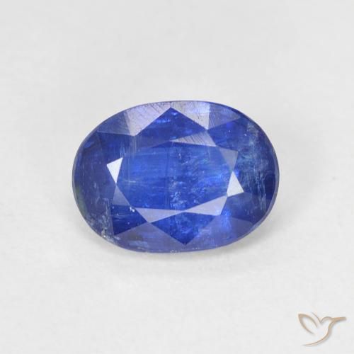 1.48ct Natural Azul oscuro cianita, Ovalada, SI, Photo A