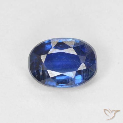 1.14ct Natural Azul oscuro cianita, Ovalada, SI, Photo A
