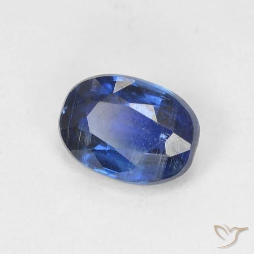 Cianita Azul oscuro natural de 1.14 ct, Ovalada, SI