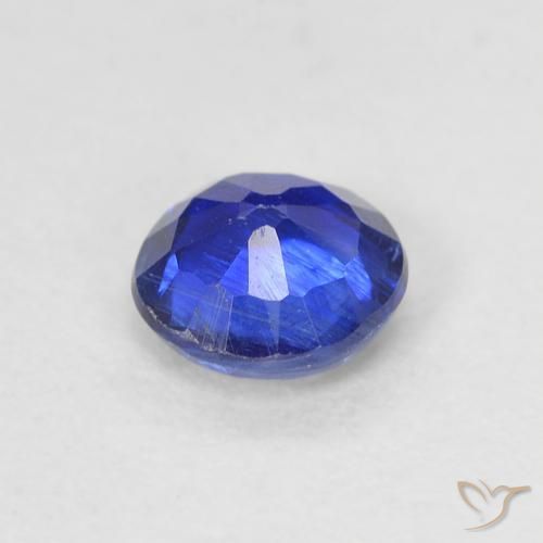 Cianita Azul oscuro natural de 0.64 ct, Redondo, VS-SI