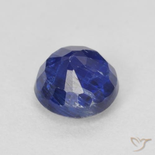 Cianita Azul oscuro natural de 0.78 ct, Redondo, VS