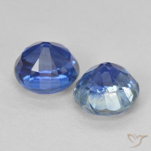 Gemas de Cianita Azul marino natural de 1.59 ct, Redondo, VS-SI