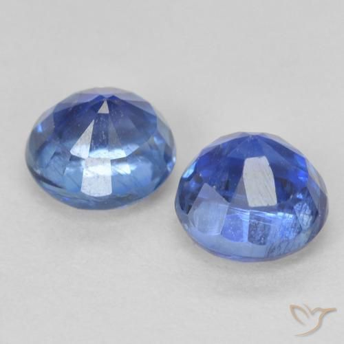 Gemas de Cianita Azul oscuro natural de 1.63 ct, Redondo, VS-SI
