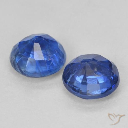 Gemas de Cianita Azul oscuro natural de 1.44 ct, Redondo, VS-SI