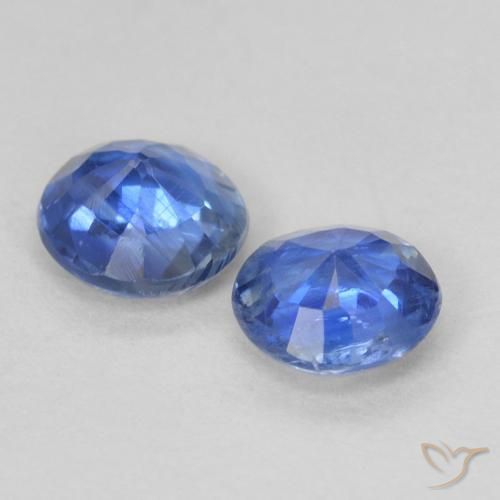 Gemas de Cianita Azul real natural de 1.02 ct, Redondo, VS-SI