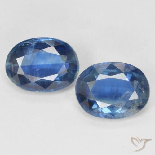 2.85ctw Natural Azul marino cianita, Ovalada, SI