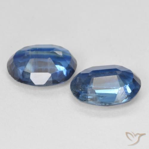 Gemas de Cianita Azul marino natural de 2.85 ct, Ovalada, SI