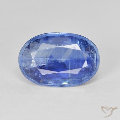 4.80ct Natural Azul oscuro medio cianita, Ovalada, SI