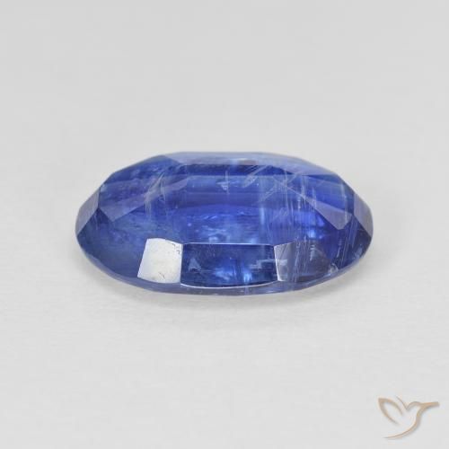Cianita Azul oscuro medio natural de 4.80 ct, Ovalada, SI