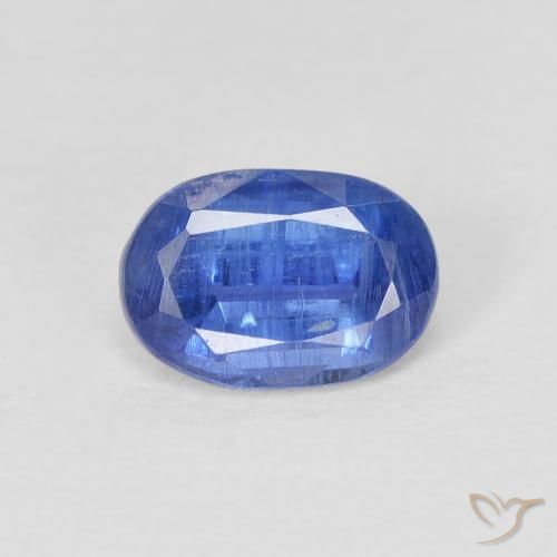 1.00ct Natural Azul oscuro medio cianita, Ovalada, SI