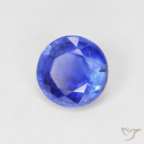 Cianita Azul vívido natural de 1.10 ct, Redondo, SI