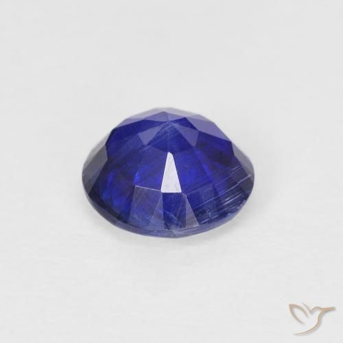 Cianita Azul vívido natural de 1.10 ct, Redondo, SI