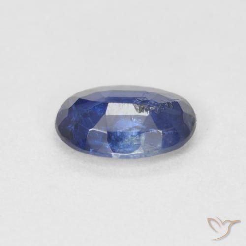 Cianita Azul marino natural de 0.74 ct, Ovalada, SI