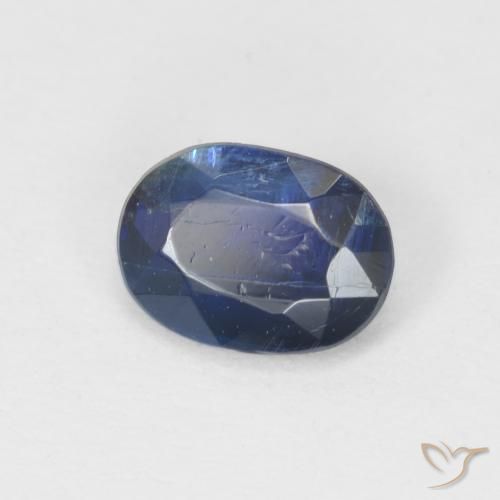 Cianita Azul oscuro natural de 0.96 ct, Ovalada, SI