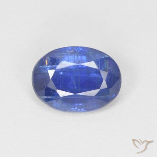 1.06ct Natural Azul oscuro cianita, Ovalada, SI