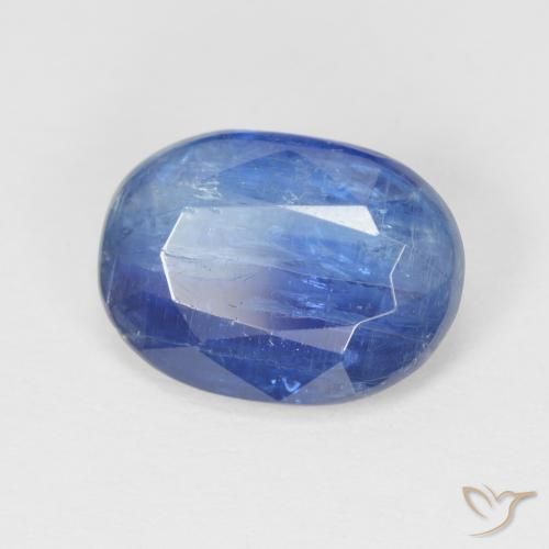Cianita Azul marino natural de 4.25 ct, Ovalada, SI