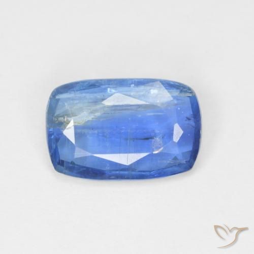 2.46ct Natural Azul oscuro cianita, Forma Cojín, SI