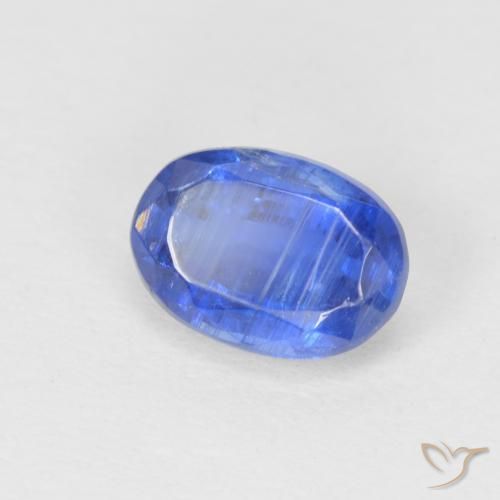 Cianita Azul oscuro natural de 1.23 ct, Ovalada, SI