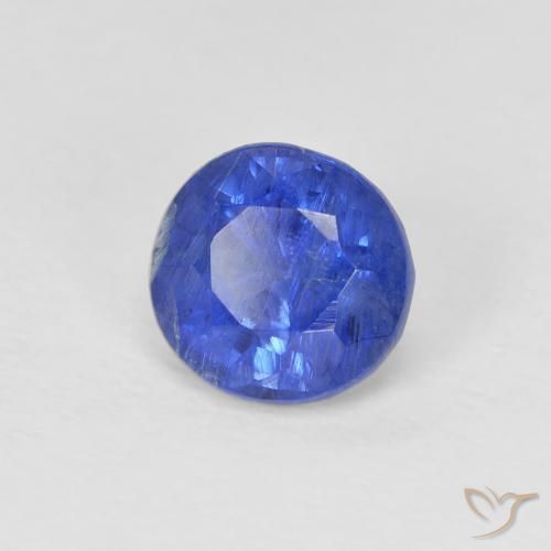 Cianita Azul real natural de 1.18 ct, Redondo, SI