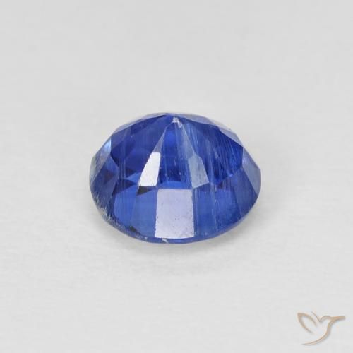 Cianita Azul real natural de 1.18 ct, Redondo, SI