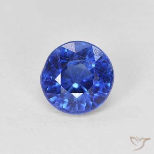 1.15ct Natural Azul real Cianita, Redondo, SI