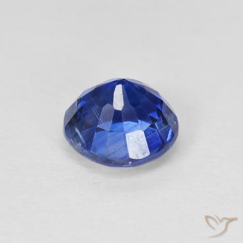 Cianita Azul real natural de 1.15 ct, Redondo, SI