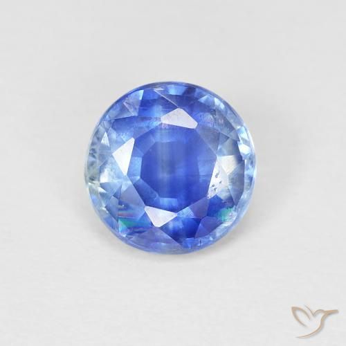 0.95ct Natural Celeste Cianita, Redondo, SI