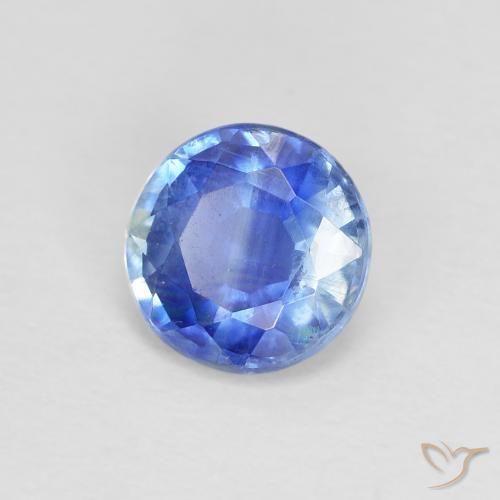 Cianita Celeste natural de 0.95 ct, Redondo, SI