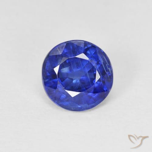 1.03ct Natural Azul oscuro Cianita, Redondo, SI
