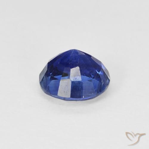 Cianita Azul oscuro natural de 1.03 ct, Redondo, SI