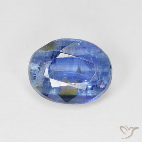 3.98ct Natural Azul oscuro cianita, Ovalada, SI