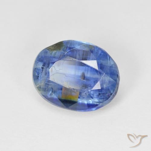 Cianita Azul oscuro natural de 3.98 ct, Ovalada, SI