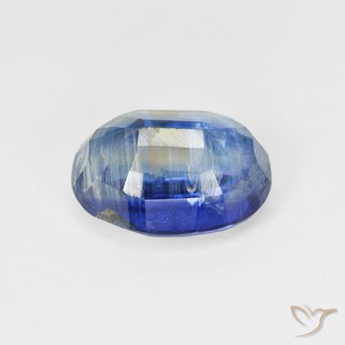 Cianita Azul oscuro natural de 3.98 ct, Ovalada, SI