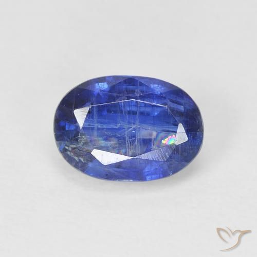 1.17ct Natural Azul oscuro cianita, Ovalada, SI