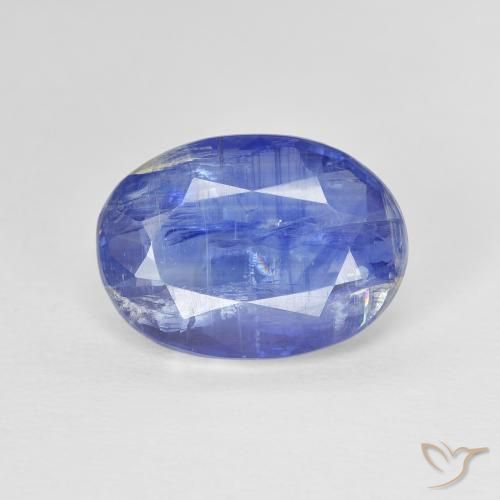 4.19ct Natural Azul cianita, Ovalada, SI
