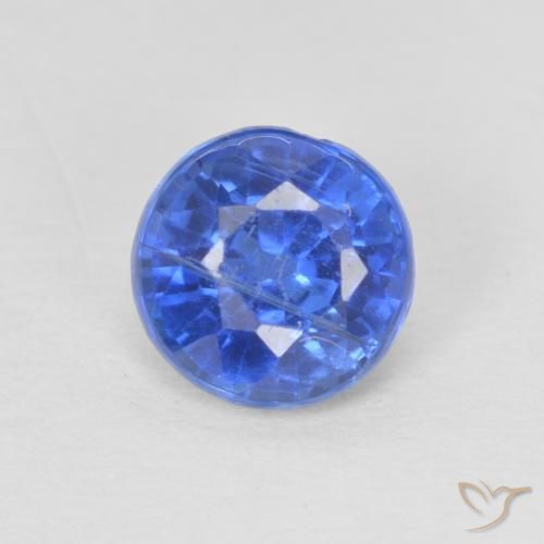 1.02ct Natural Azul real cianita, Redondo, SI