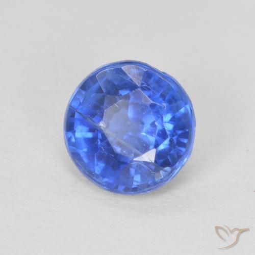 Cianita Azul real natural de 1.02 ct, Redondo, SI