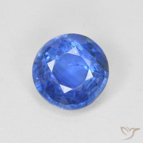 0.95ct Natural Azul claro cianita, Redondo, SI