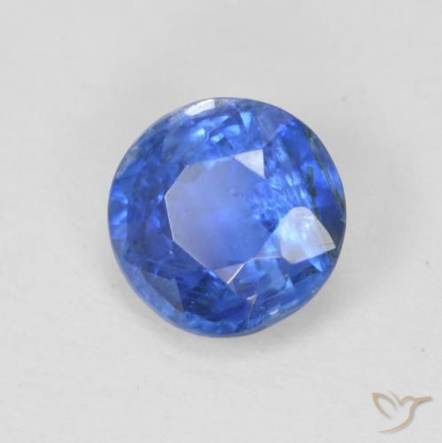 Cianita Azul claro natural de 0.95 ct, Redondo, SI
