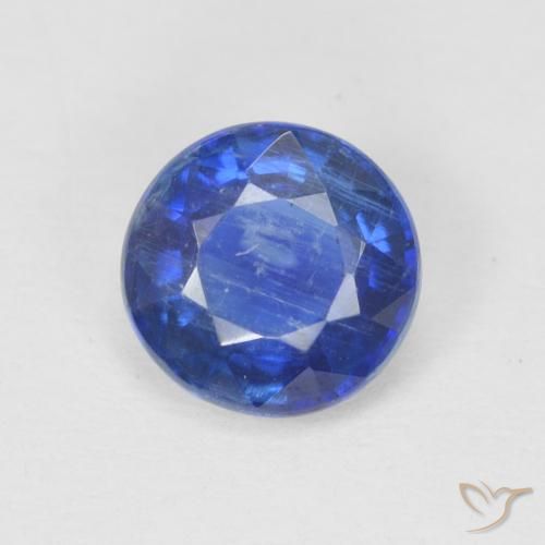 1.03ct Natural Azul real Cianita, Redondo, SI